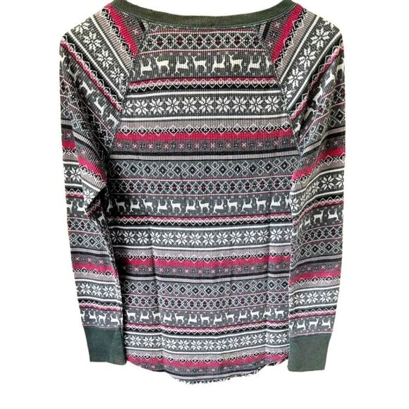 NWOT Faded Glory Women's warm thermal long sleeve winter Print top. - Picture 8 of 13
